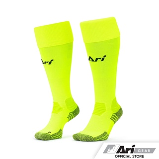 สินค้า ARI ELITE FOOTBALL LONG SOCKS - VOLT/BLACK ถุงเท้ายาว อาริ อีลิท สีเขียวอ่อน