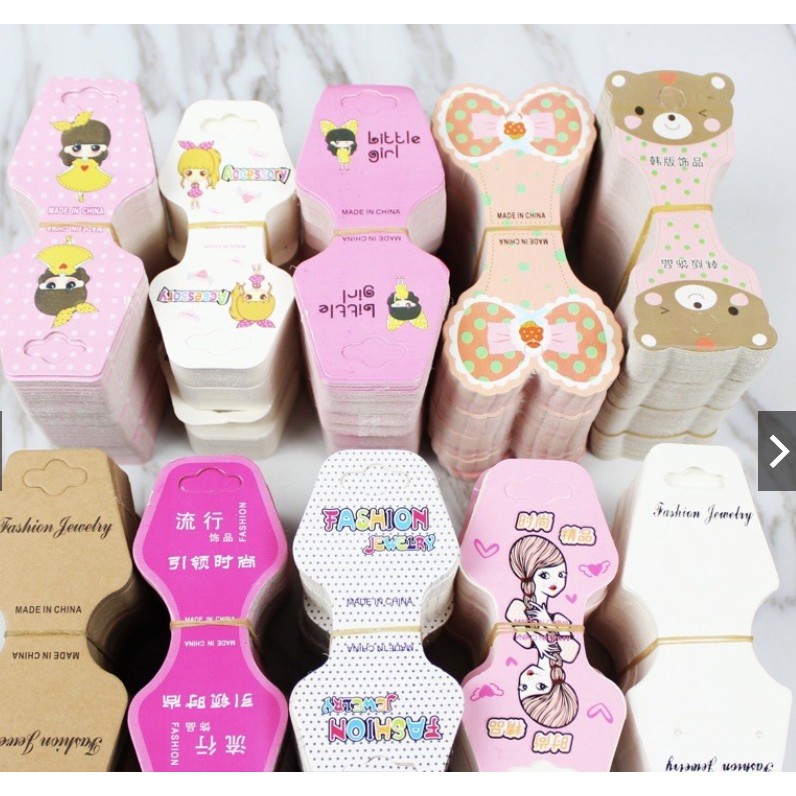 aa86-shop-ป้ายห้อยกิ๊บช็อป-หัวกระดาษ-ป้ายห้อยยางรัดผม-กระดาษหัวสร้อย-10-4-5cm-50ใบ