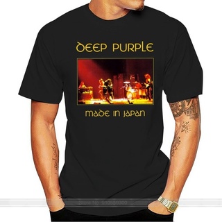 เสื้อยืดผ้าฝ้ายCOTTON ใหม่ เสื้อยืดผ้าฝ้าย พิมพ์ลาย Deep Purple Made In Japan Rock Legend สีดํา ไซซ์ S 5Xl แฟชั่นยอดนิยม