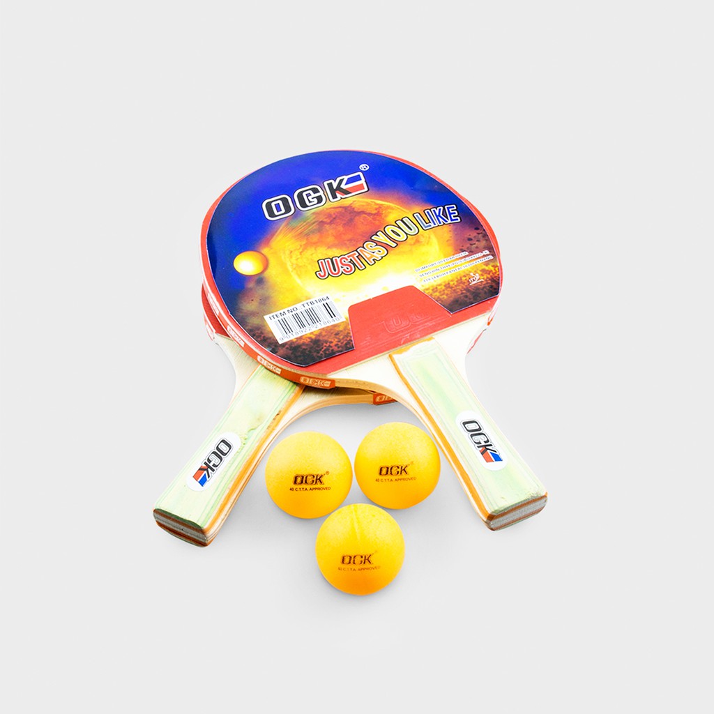 ภาพสินค้าแถมฟรี ลูกปิงปอง 3 ลูก ไม้ตีปิงปอง 1 คู่ table tennis racket ไม้ปิงปองราคาถูก (OGK) แพ็คคู่ สุดคุ้ม pingpong ball จากร้าน bbzstore.shopping บน Shopee ภาพที่ 1