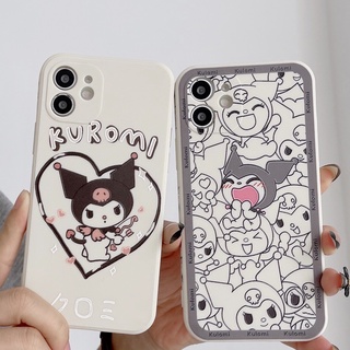 【ขายดี】เคสโทรศัพท์มือถือ Tpu ลาย Happy Kuromi &amp; Love Kuromi สําหรับ iPhone 6 7 8 X XS XR 11 12 13 14 Series