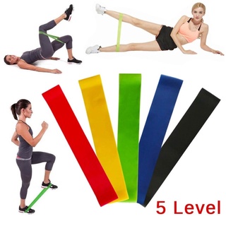 ยางยืดวงแหวน ออกกำลังกาย 5 เส้น Exercise Band Loop 5 Pcs/Set Resistance Exercise Bands Alphamartยางยืดวงแหวน ออกกำลังกาย