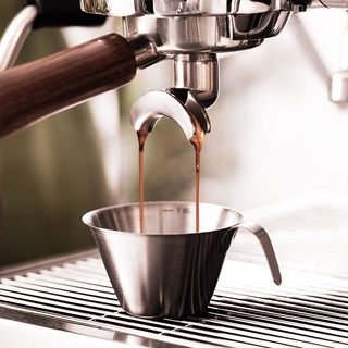 ★ Espresso Measuring Cup With Scale (Stainless Steel) ถ้วยตวง Espresso สเตนเลส ถ้วยตวงกาแฟ