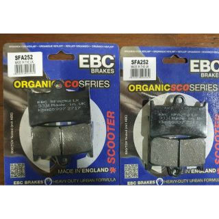 ผ้าเบรค EBC Brakes รุ่น Organic / ผ้าคู่หน้า Tmax 530 500 ปี 08-on, TMAX 560 ปี 19-22 Yamaha (สองแพคตามภาพ)