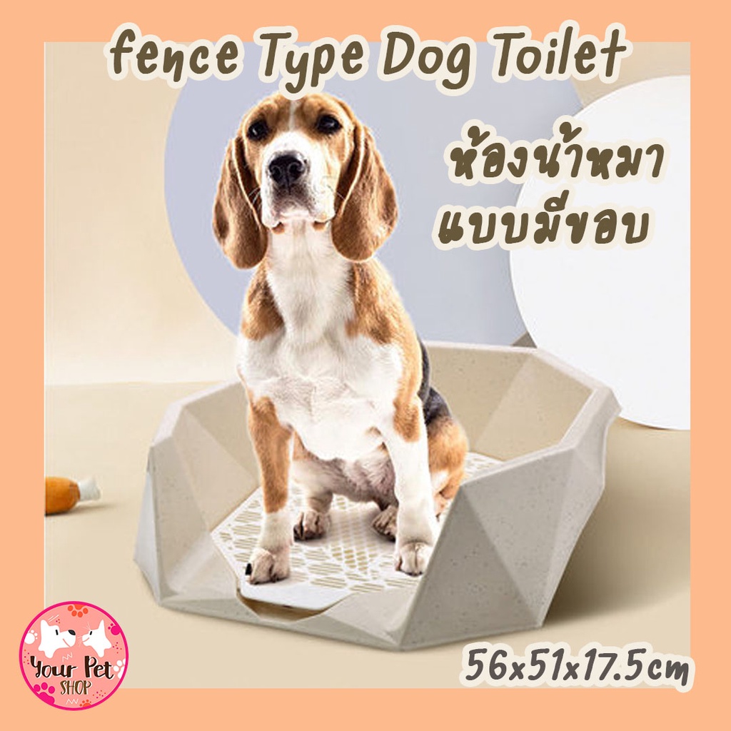 ภาพหน้าปกสินค้าห้องน้ำหมาแบบมีขอบ ห้องน้ำหมา ห้องน้ำสุนัข ถาดรองฉี่ ที่รองฉี่หมา ถาดฝึกขับถ่าย Fence Type Dog Toilet