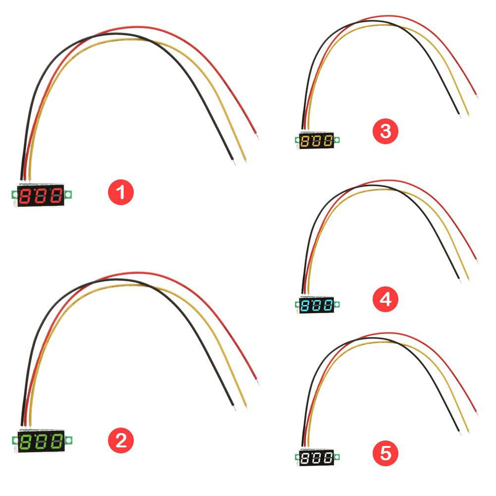 แผงโวลต์มิเตอร์-หน้าจอดิจิตอล-mini-dc-0-100-v-3-wire-led-0-28-นิ้ว