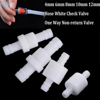 【Ready Stock】4mm 6mm 8mm 10mm 12mm Hose ID Plastic/White Check Valve/One Way Non-return Valve@New