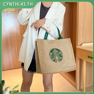 ใหม่ถุงผ้าลินินฤดูร้อนนักเรียนแฟชั่นพิมพ์กระเป๋าถือของผู้หญิงญี่ปุ่นทำงานเบนโตะกระเป๋า Cynth