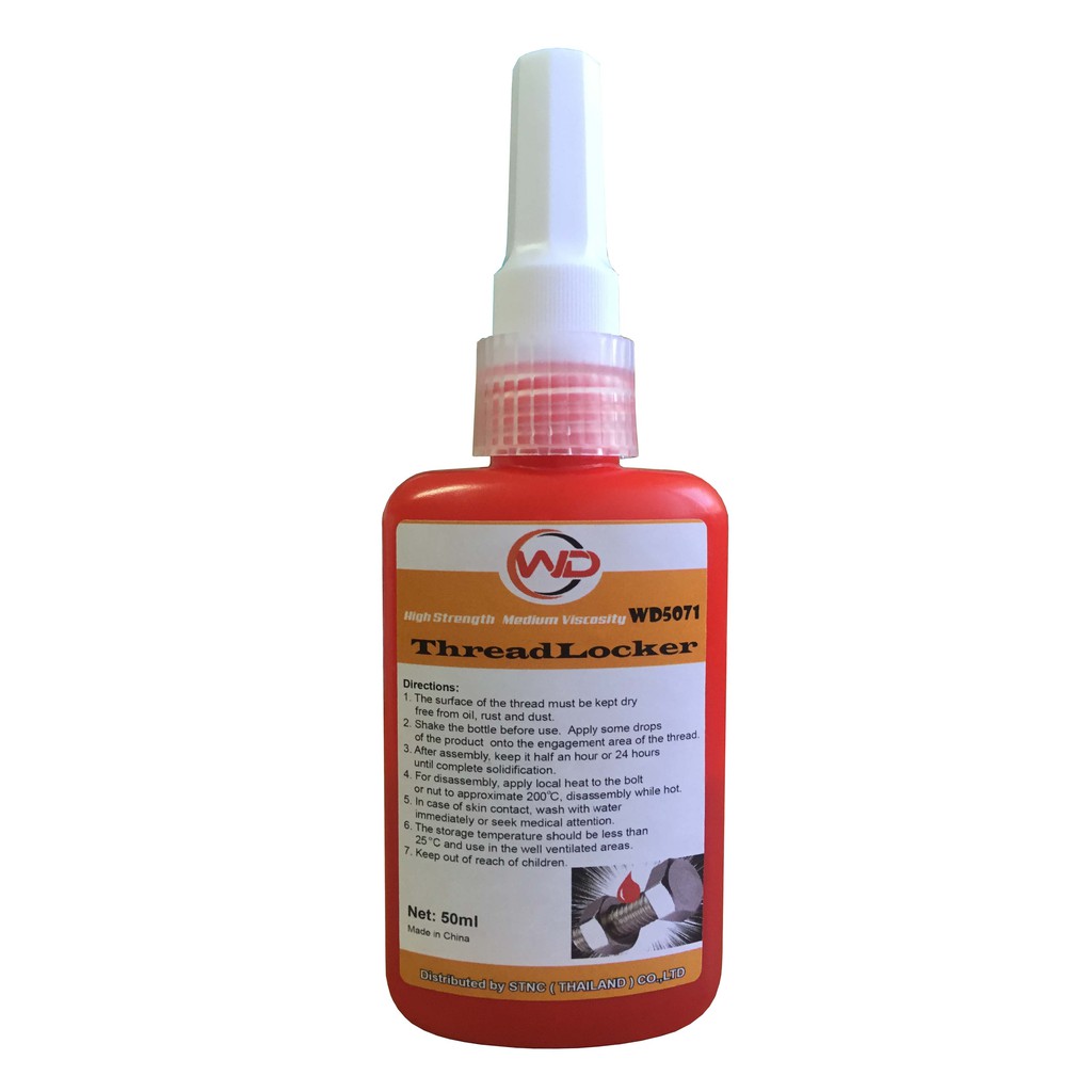 น้ำยาล็อคเกลียว 50ML, Thread Locker Model: WD-5071 (สีแดง) | Shopee ...