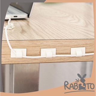 【ถูกที่สุด】RABITO KM564 ตัวเก็บสายไฟ 3M ตัวยึดสายไฟ 1แพค8ชิ้น จัดระเบียบสายไฟ กิีบติดสายไฟ