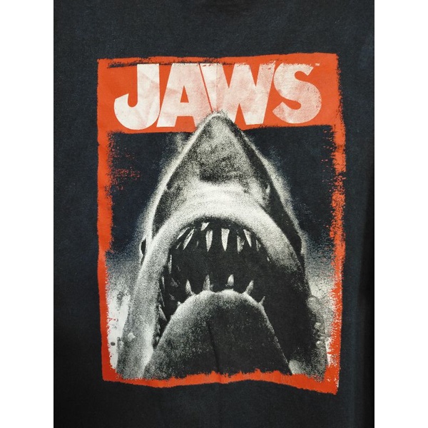 เสื้อยืดผ้าฝ้ายพิมพ์ลายขายดี-เสื้อยืด-มือสอง-ลาย-jaws-อก-48-ยาว-29