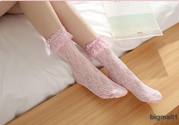 แฟชั่นถุงเท้าลําลอง-lolita-ลูกไม้สําหรับผู้หญิง