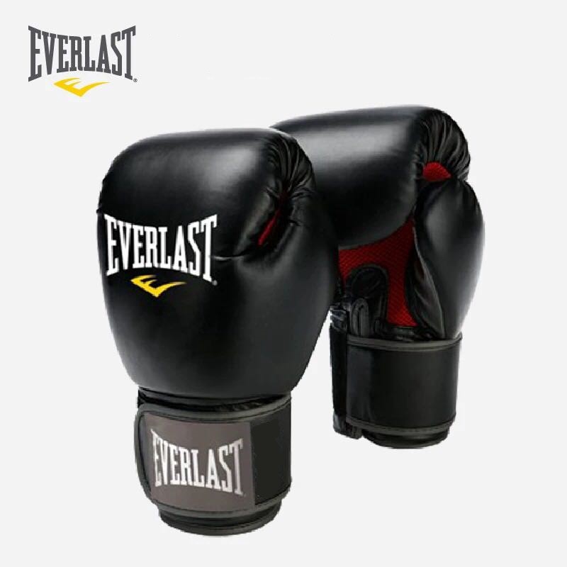 ภาพหน้าปกสินค้าEverlast ถุงมือมวย MMA ผู้ใหญ่ มืออาชีพ ต่อสู้ หนัง PU หนา ถุงมือมวย เด็ก ถุงมือเทควันโด
