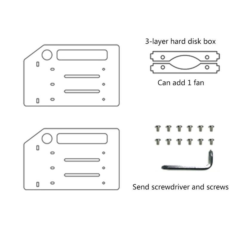 ภาพสินค้าIOR 3.5 In DIY Acrylic Hard Disk Bracket Bay Desktop Computer External Hard Drive Shelf Rack HDD Storage Box Organizer Case จากร้าน iorsoul.th บน Shopee ภาพที่ 5