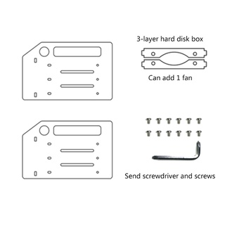ภาพขนาดย่อของภาพหน้าปกสินค้าIOR 3.5 In DIY Acrylic Hard Disk Bracket Bay Desktop Computer External Hard Drive Shelf Rack HDD Storage Box Organizer Case จากร้าน iorsoul.th บน Shopee ภาพที่ 5