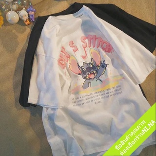 เสื้อยืดผู้หญิงแฟชั่น[พร้อมส่ง]เสื้อยืดลายการ์ตูน สตรีทoversize เสื้อโอเวอร์ไซส์แขนสั้นสีขาว น่ารัก เสื้อผ้าวัยรุ่นแฟชั่