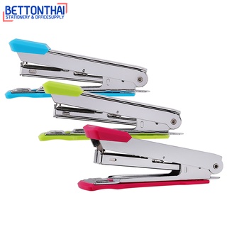 Deli 0224F Stapler เครื่องเย็บกระดาษ 15 แผ่น เบอร์ 10 คละสี 1 ชิ้น ที่เย็บกระดาษ เครื่องเย็บกระดาษ แม็คเย็บ แม็ก แม็ค