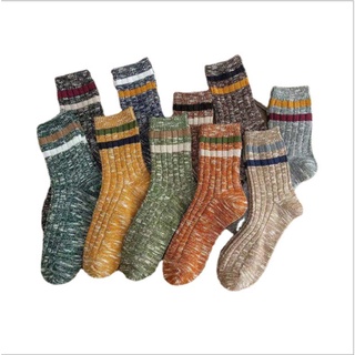 สินค้า w.059 ถุงเท้า ถุงเท้าข้อกลาง ถุงเท้าแฟชั่น (ส่งจากไทย ราคาต่อ1คู่)