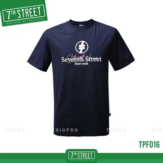 เสื้อยืด แนวสตรีท 7th Street รุ่น TYPOGRAPHY (กรม) TPF016 (ของแท้)