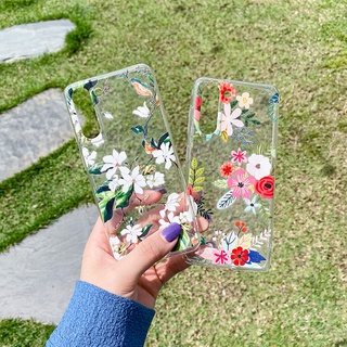 เคสโทรศัพท์มือถือแบบนิ่ม TPU ใส ลายดอกไม้ สําหรับ Samsung Galaxy A24 S23 FE A14 A23 A34 A54 A22 A32