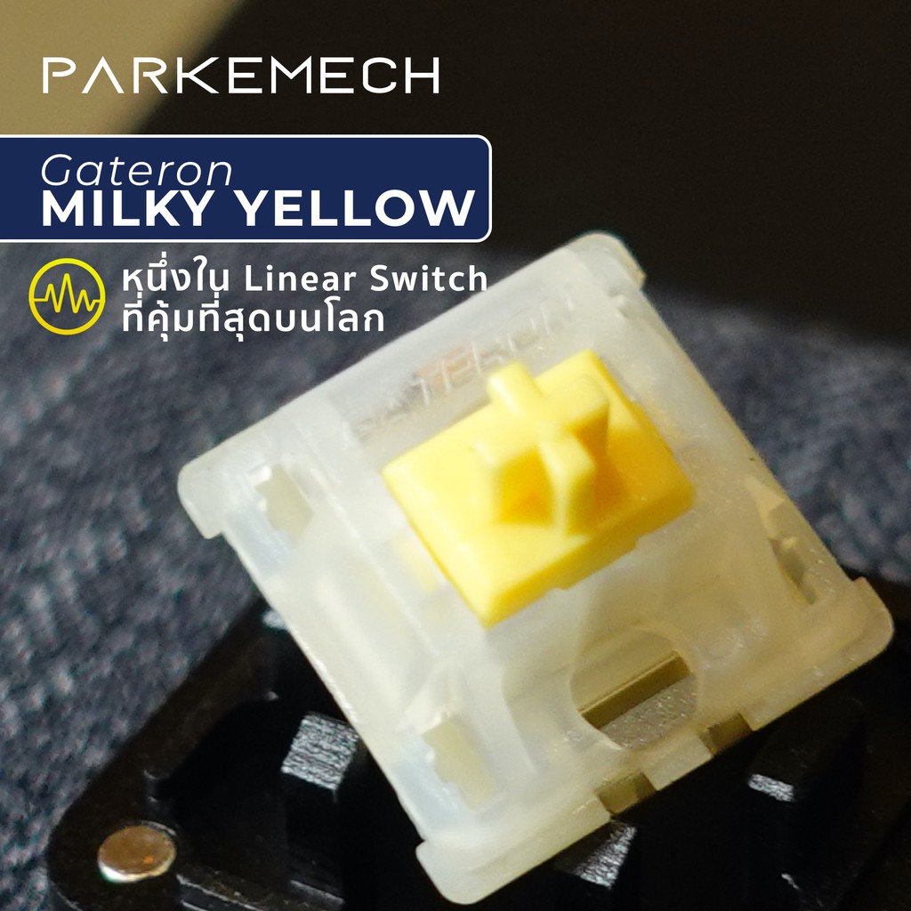 ภาพหน้าปกสินค้าGateron Milky Yellow (KS-3) x1 หนึ่งในสวิตช์ Mechanical ที่คุ้มค่าที่สุดในโลก KS3 Parkemech จากร้าน parkemech บน Shopee
