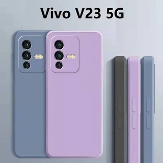 V23 5G(พร้อมส่งในไทย)เคสTPU​นิ่ม​สีพาสเทลแบบคลุมกล้องVivo V23 5G
