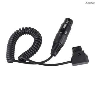 Andoer D-Tap Male To Xlr 4-Pin Female อะแดปเตอร์พาวเวอร์ซัพพลายสายเคเบิ้ลสําหรับ V-Mount แบตเตอรี่กล้องวีเมาท์จอภาพ