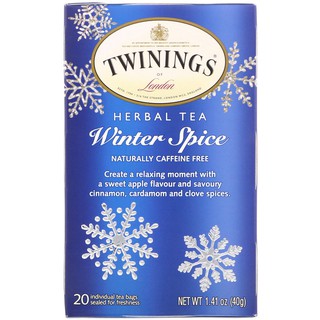 ภาพหน้าปกสินค้าขายแยกซอง 2กรัม Twinings, Herbal Tea, Winter Spice, Caffeine Free, ที่เกี่ยวข้อง