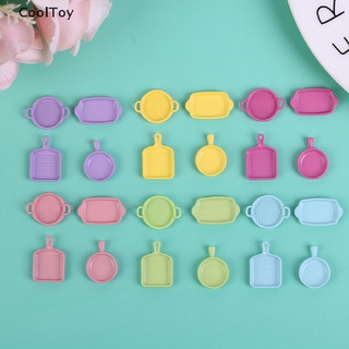 &lt; Cooltoy &gt; โมเดลจานสเต็กจิ๋ว 1/12 สําหรับตกแต่งบ้านตุ๊กตา ห้องครัว 4 ชิ้น