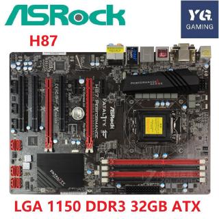 สินค้า ASROCK H87ประสิทธิภาพ เมนบอร์ดเดสก์ท็อป Intel H87 Socket LGA 1150 DDR3 32GB ATX เมนบอร์ดมือสองของแท้