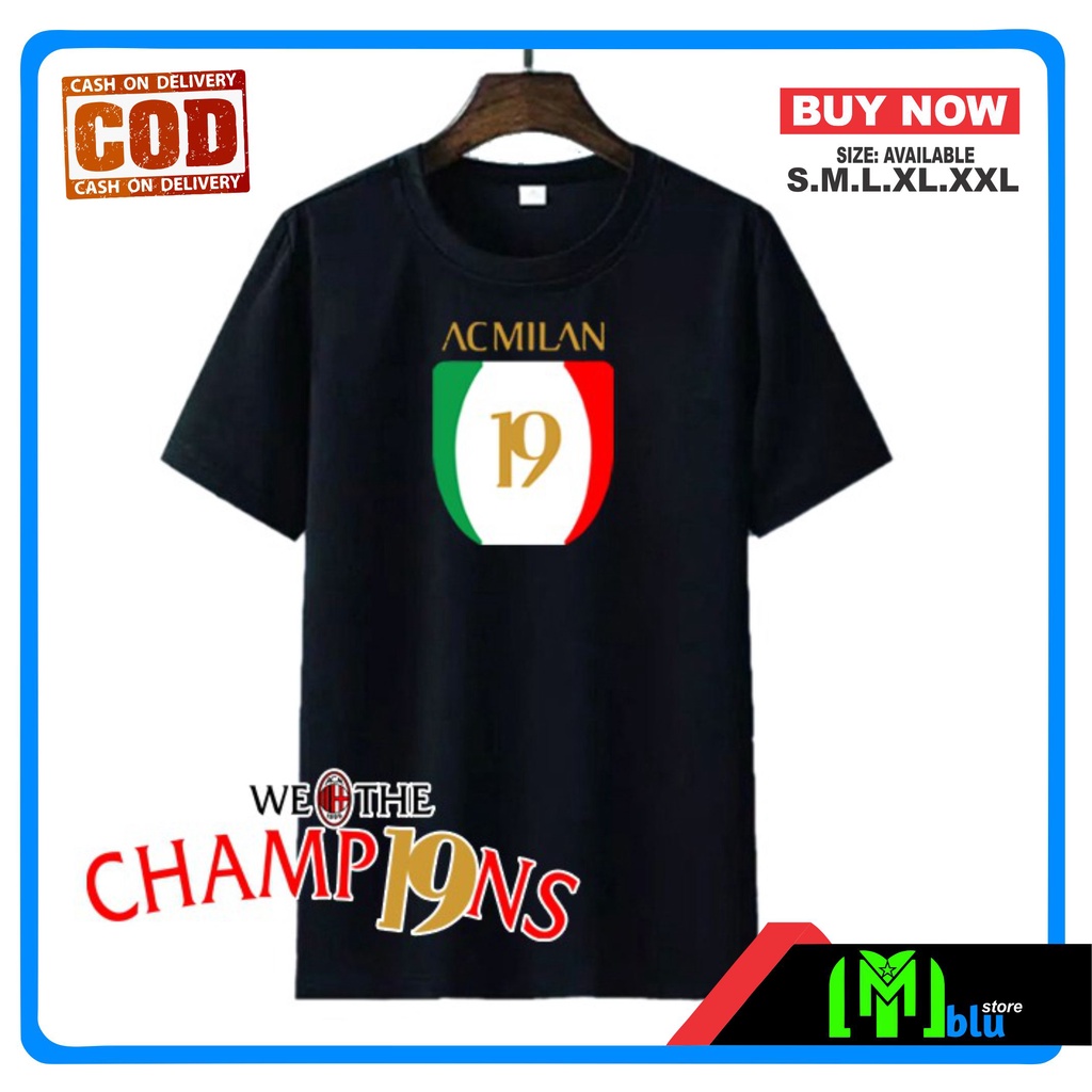เสื้อยืด-ac-milan-t-shirt-champions-scudetto-campioni-d-italia-2022