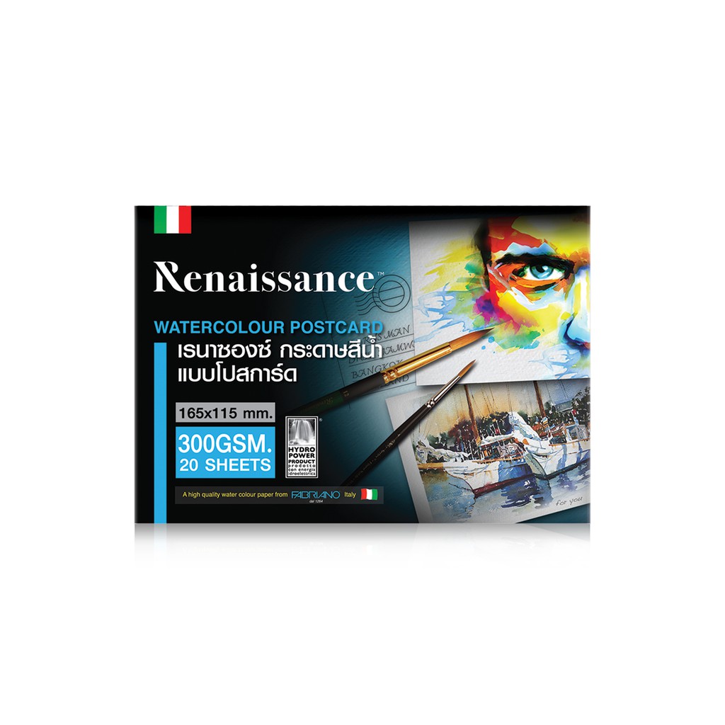 ราคาและรีวิวโปสการ์ดสีน้ำ ขนาด16.5 x 11.5cm 300แกรม Renaissance