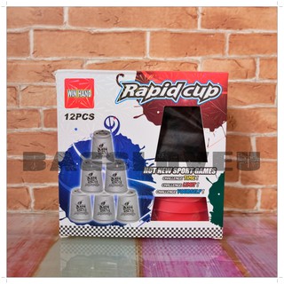 แก้วสแต็ค Quick Cup Rapid Cup 12 ใบ เกมส์ต่อแก้ว ฝึกความเร็ว ฝึกทักษะเสริมสร้างสมาธิให้แก่เด็กๆ