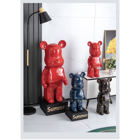 รูปปั้นกระปุกออมสิน-bearbrick-งานสั่งทำ-ของแต่งบ้านรูปปั้นหมี