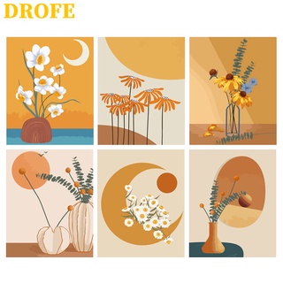 Drofe 【40X50ซม.】~ภาพวาดสีน้ํามันรูปแจกันสําหรับตกแต่งห้องนั่งเล่น