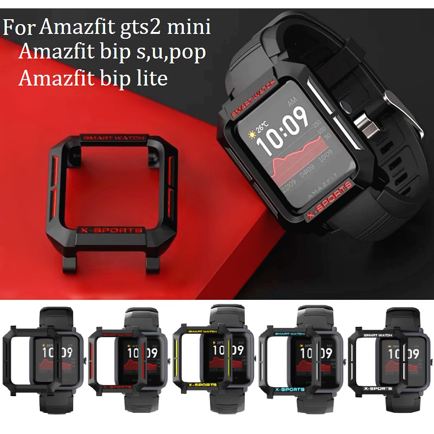 Amazfit GTS 2 mini case Sikai Strong Sports Rubber Case For Amazfit BIP case Amazfit bip u Amazfit bip s Amazfit pop Protection Frame Shockproof Cover for Amazfit Case Shopee Thailand