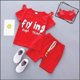 เสื้อผ้าเด็ก ชุด Flying ชุดติดปีกบิน เซ็ตเสื้อพร้อมกางเกง (แขนยาว)