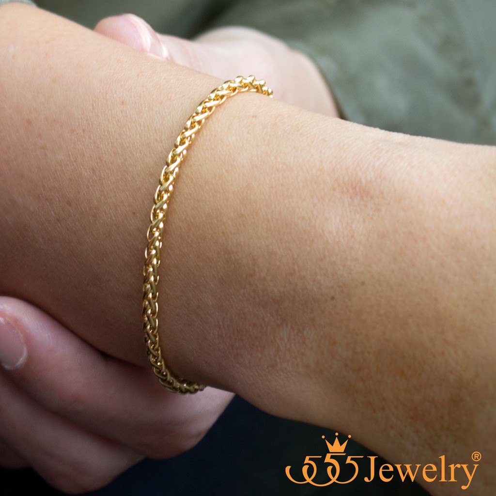555jewelry สร้อยข้อมือสแตนเลส สายโซ่ ลาย Russian Braid Chain รุ่น MNC ...