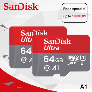ภาพขนาดย่อของภาพหน้าปกสินค้าSandisk Ultra 64gb A1 Class 10 MicroSDHC Micro SD Card จากร้าน adi.shopaholic บน Shopee