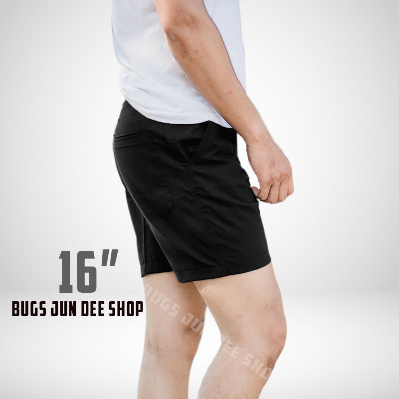 ภาพหน้าปกสินค้ากางเกงขาสั้นวัยรุ่น16นิ้ว(สีดำ)