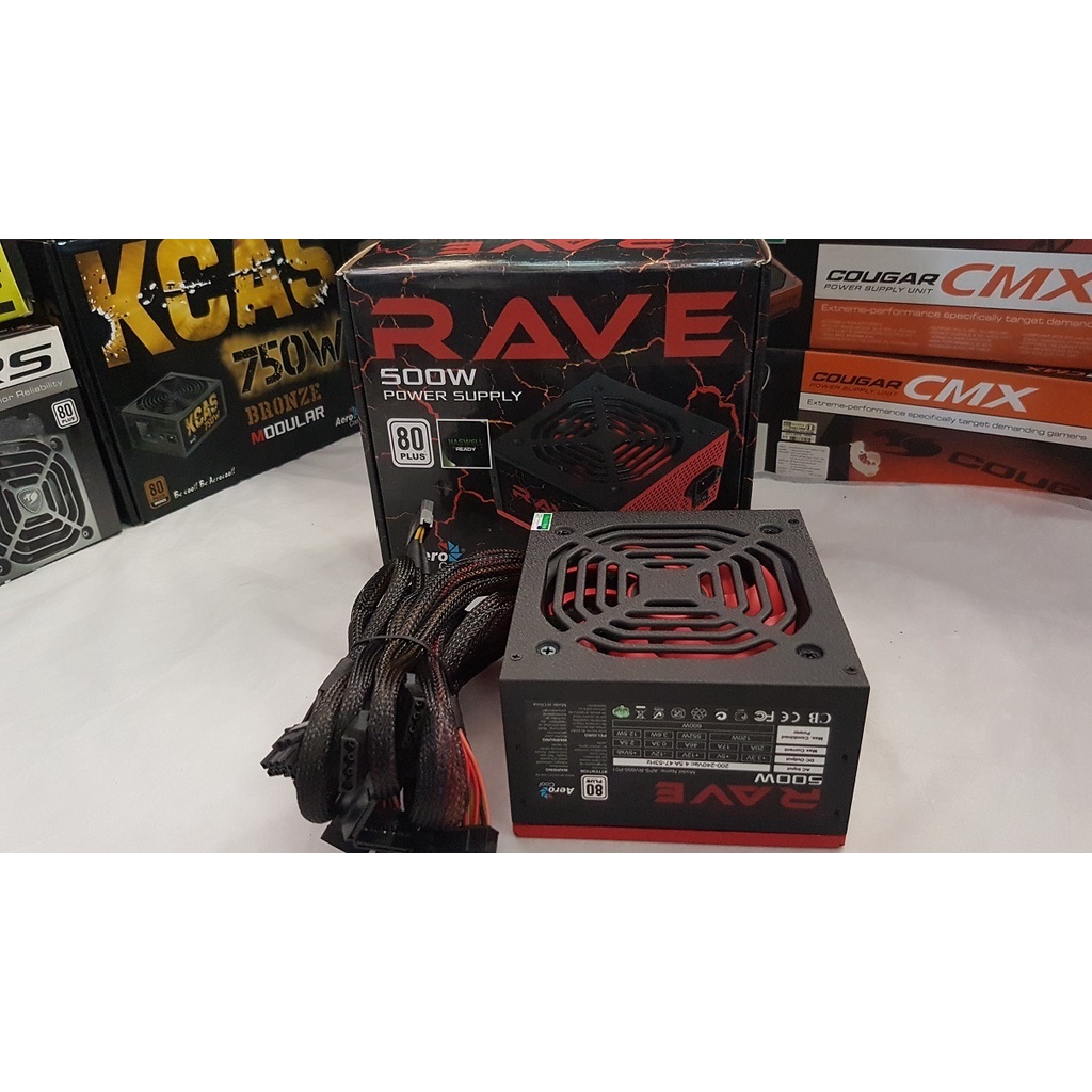 PSU ประกัน 3เดือน Aerocool RAVE 500W 80+White มือ2 / power supply ...