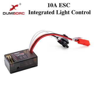 Esc DumboRC 10A Brushed ESC ตัวควบคุมความเร็วไฟฟ้า พร้อมเบรก ไฟในตัว สําหรับโมเดลรถบังคับ