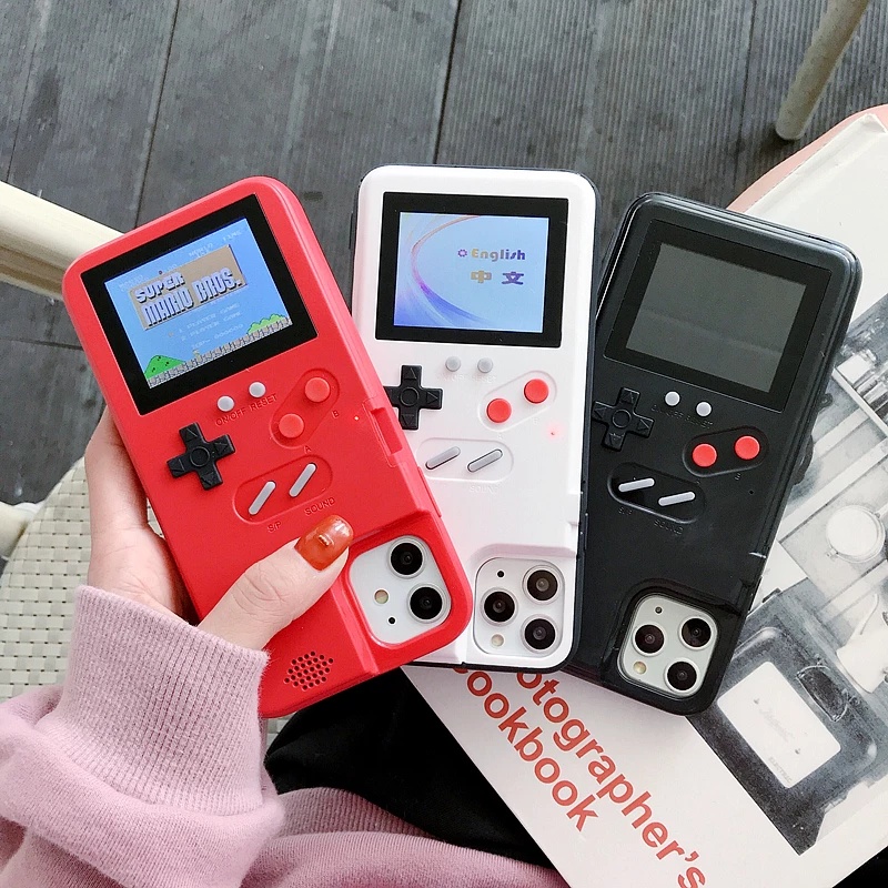สำหรับเคส iPhone Gameboy สามารถเล่นได้ 36 เกมหน้าจอสีเกมการชาร์จ