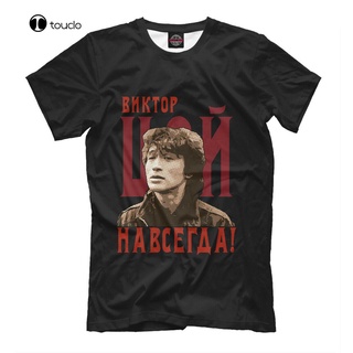 [S-5XL] เสื้อยืดคอกลม พิมพ์ลาย Viktor Tsoi - Forever Russia Music Rock Viktor สไตล์คลาสสิก แฟชั่นสําหรับผู้ชาย