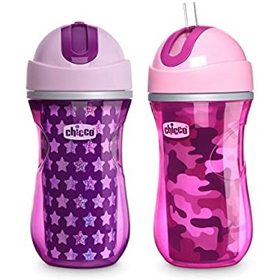 แก้ว-หัดดูด-chicco-เก็บความเย็น-เทไม่หก-แบบหลอด-insulated-straw-trainer-9oz-12m-ถ้วยหัดดื่ม-กระติกน้ำ-เด็ก