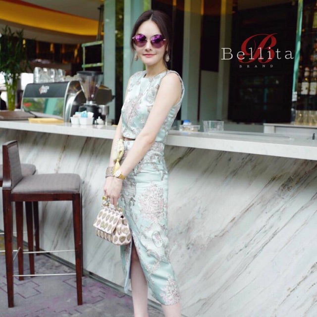 ป้าย-bellita-set-เสื้อแขนกุด-กระโปรงผ่าหน้าา-งานสวยหรู-มีระดับบ-ใส่ออกมาสวยแพงมากจริงๆคะ