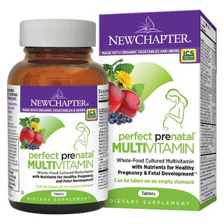USAแท้💯New Chapter, Perfect Prenatal, Whole Food Multivitamin, 270 Vegetarian Tablets