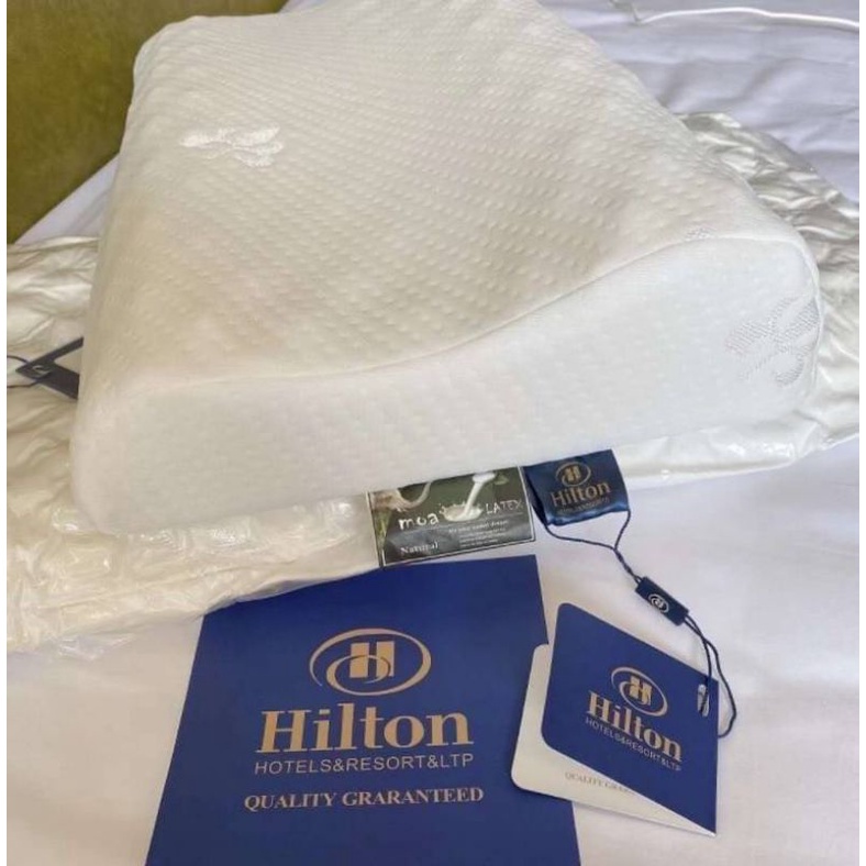 hilton-หมอนหนุนเพื่อสุขภาพ-หมอน-โรงแรม-5-ดาว-หมอนยางพาราพร้อมส่งจ้าrj001