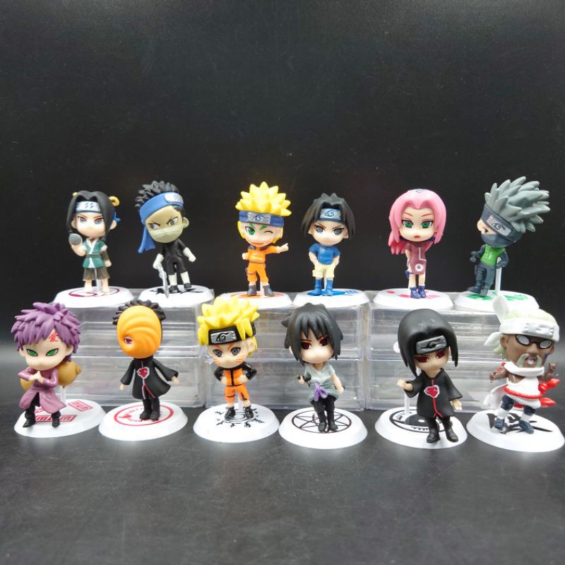 โมเดล-นารูโตะ-naruto-ขนาด-7-cm-12-แบบ-ราคาถูกมาก-งานสวย-น่ารัก-งานดีจริงๆ-ที่ฐานมีสัญลักษณ์ของแต่ละคนอยู่