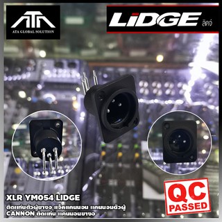 XLR YM054 LIDGE ติดเเท่นตัวผู้ขางอ แจ็คแคนนอน แคนนอนตัวผู้ CANNONติดแท่น แคนนอนขางอ YM-054 ปลั๊กตัวผู้CANNON